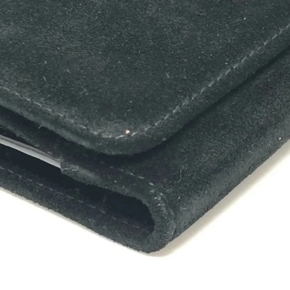 GUCCI Old Gucci Interlocking G Long Wallet Flap Long Wallet Suede/Enamel Black - Picture 13 of 15